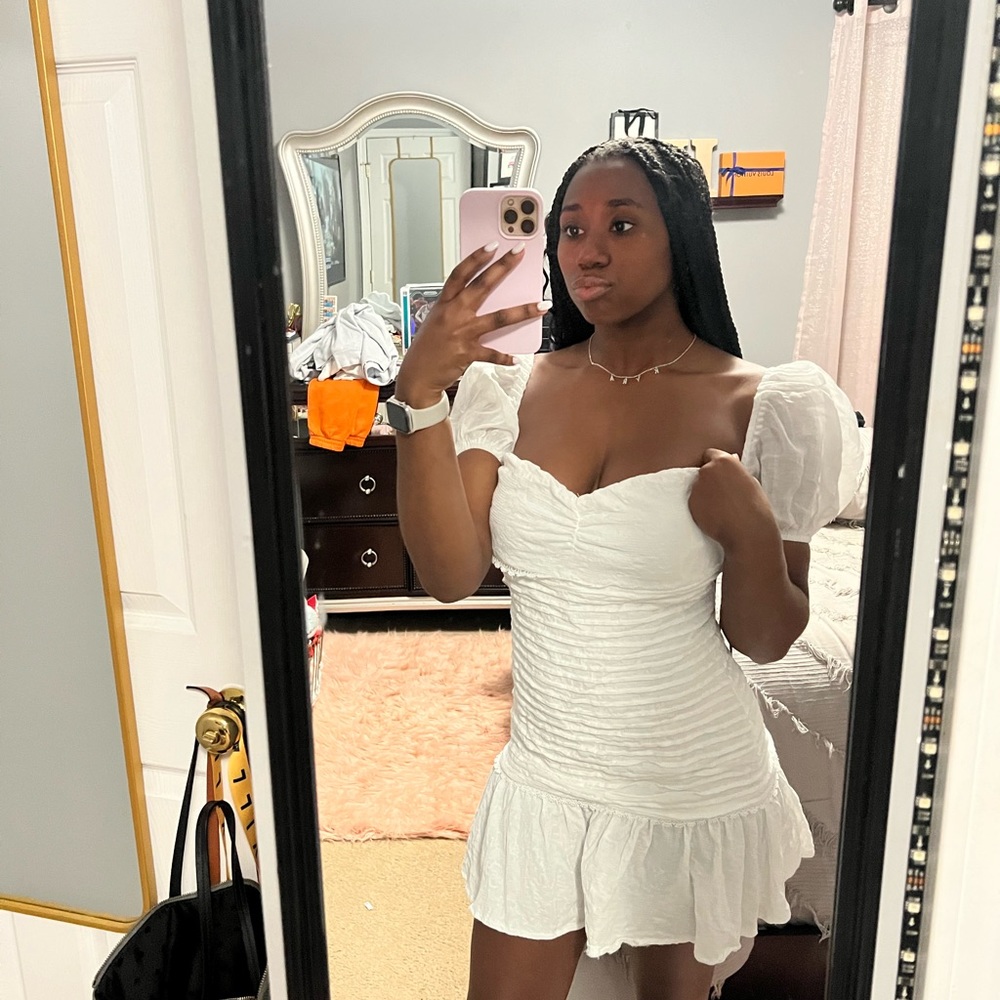 white hello molly dress